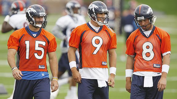 Tim Tebow, Brady Quinn and Kyle Orton