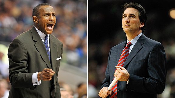 Vinny Del Negro and Dwane Casey