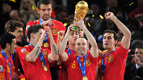 Spain captured the 2010 World Cup championship, so Page 2 runs down the