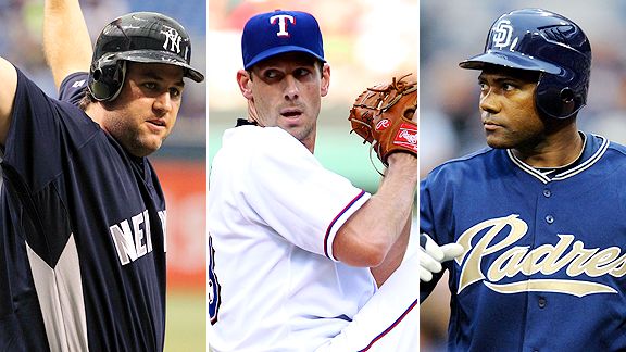 Lance Berkman, Cliff Lee and Miguel Tejada