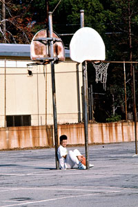 Empty Basketball Court
