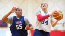 Kaleena Mosqueda-Lewis (left) and Jordan Adams 