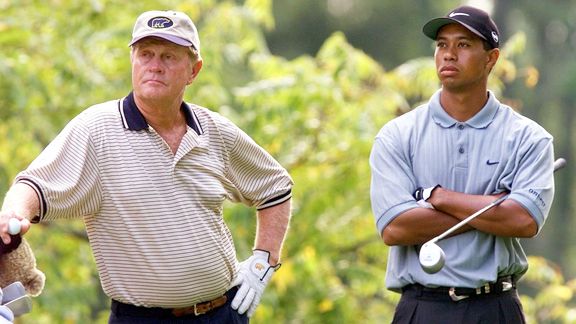 Tiger Woods and Jack Nicklaus