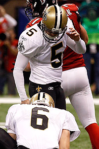  Garrett Hartley after he missed a 29-yard field goal in overtime