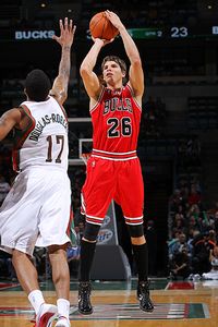  Dineen/NBAE/Getty Images Kyle Korver had 22 points in his Bulls debut