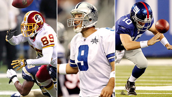 Redskins, Cowboys & Giants
