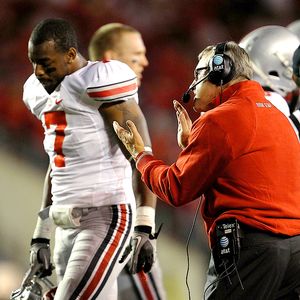 Jim Tressel and Jermale Hines