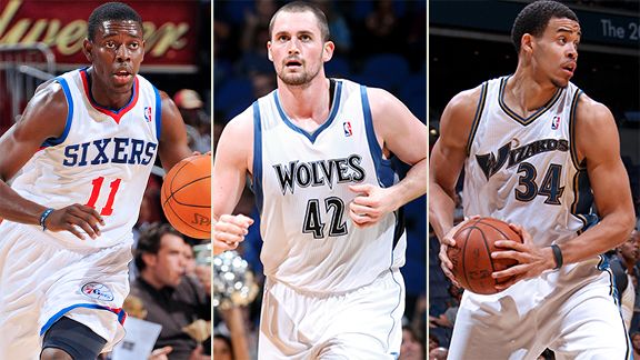 Jrue Holiday, Kevin Love, JaVale McGee