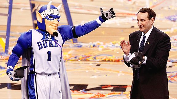 Coach K and Duke Blue Devil