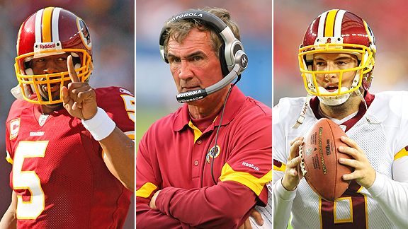 Donovan McNabb, Mike Shanahan and Rex Grossman