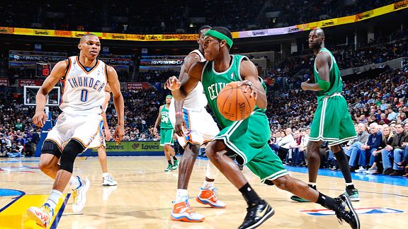 Russell Westbrook and Rajon Rondo