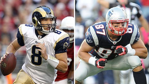Sam Bradford and Rob Gronkowski