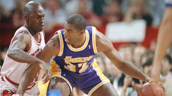 Michael Jordan and Magic Johnson