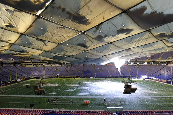 Metrodome Snow