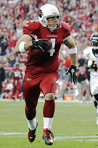 Christian Petersen/Getty Images Jay Feely outraced the Broncos' field 