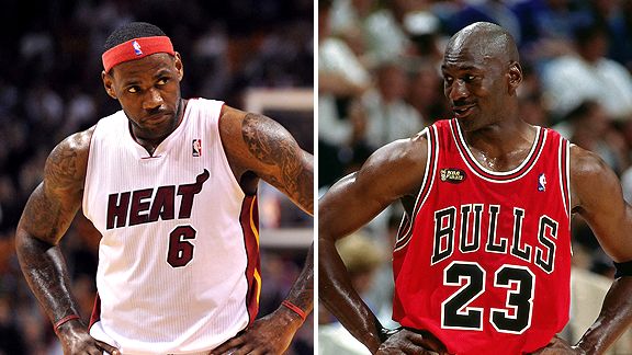 LeBron James and Michael Jordan