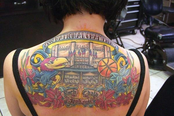 She had it tattooed across her upper back mural style