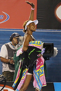 Venus Williams - retired with groin injury in 3rd round