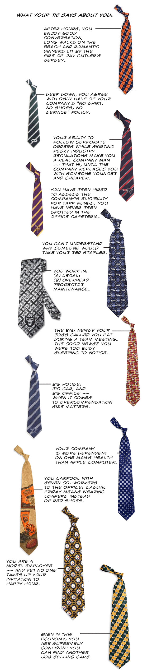 A Packers fan took a stand with his tie. What does your NFL tie say