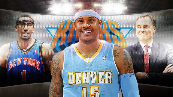 Carmelo Anthony has been traded to the Knicks.