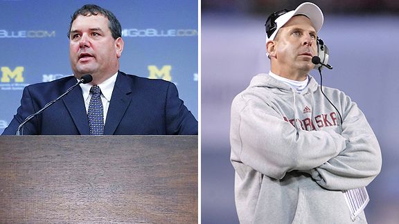 Brady Hoke and Bo Pelini