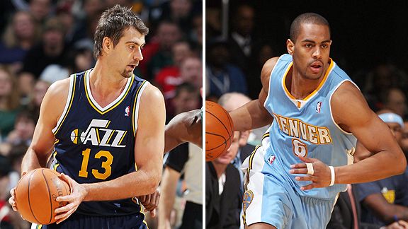 Mehmet Okur and Arron Afflalo