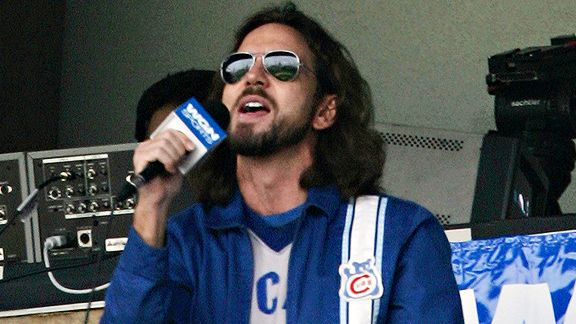 Eddie Vedder of Pearl Jam Signed Baseball in Person at Wrigley Field