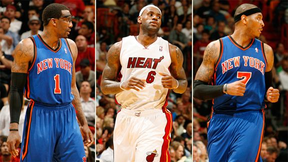 Amar'e Stoudemire, LeBron James, Carmelo Anthony