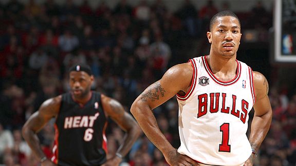 LeBron James and Derrick Rose
