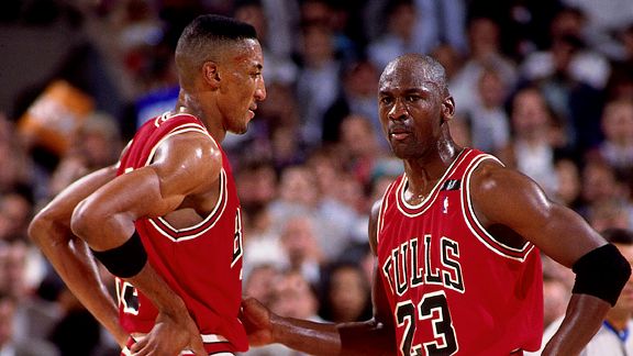 Michael Jordan and Scottie Pippen
