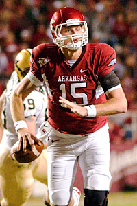 Arkansas quarterback Ryan Mallett