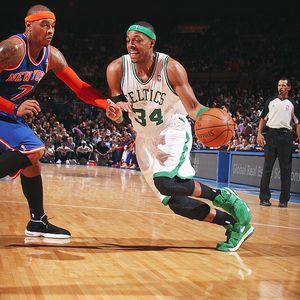 Nathaniel S. Butler/NBAE/Getty Images Paul Pierce looks to drive 