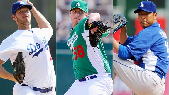 Clayton Kershaw, Chad Billingsley, Hiroki Kuroda