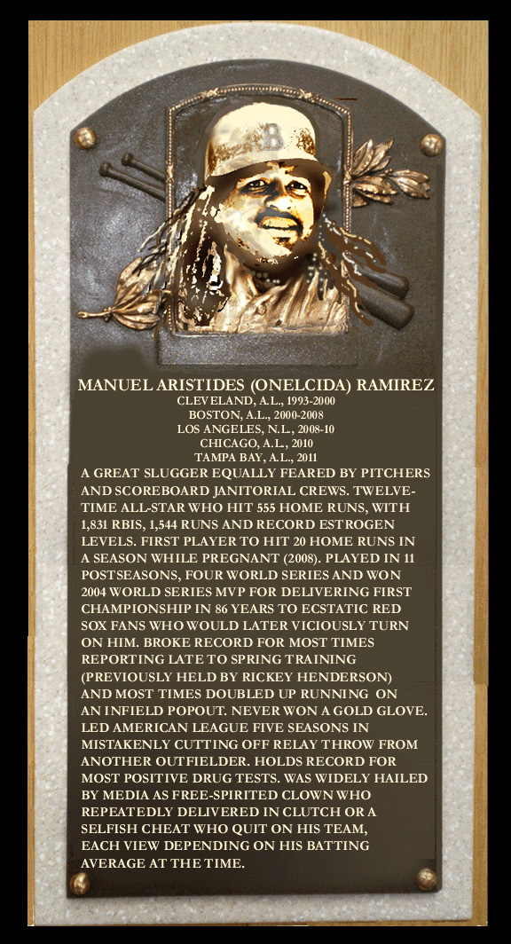Manny's well deserved (future) hall of fame plaque. : r/baseball