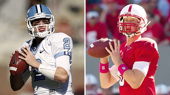 North Carolina quarterback Bryn Renner and NC State quarterback Mike Glennon are just two of the many ACC signal-callers that hail from Virginia.