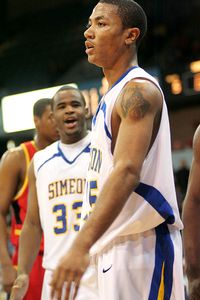 Derrick Rose and Tim Flowers