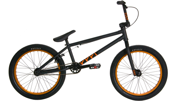 black and orange bmx bike