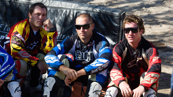 Both Kargola and Jeremy Lusk (left), back when the former was an established FMX originator and the latter was nearing the height of his competitive dominance.