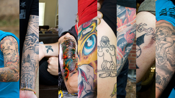 Cody York BMX pros display their tattoos and explain the meaning behind the