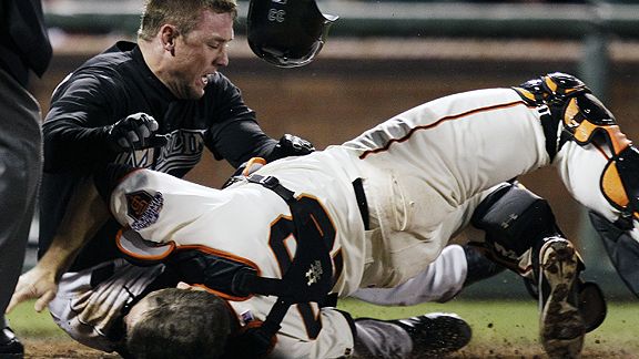 Buster Posey and Scott Cousins