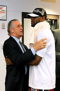 Pat Riley and LeBron James