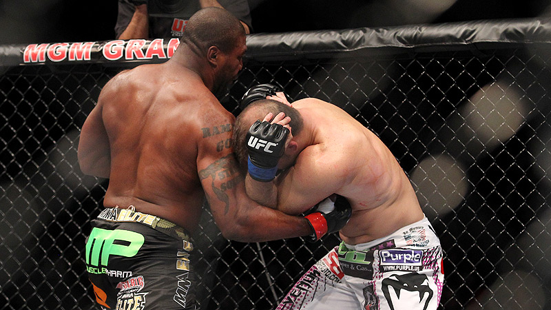 Quinton Jackson, left, versus Matt Hamill