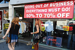 Out of Business Sign