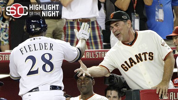 Prince Fielder and Bruce Bochy