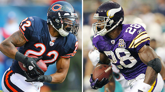 Matt Forte and Adrian Peterson