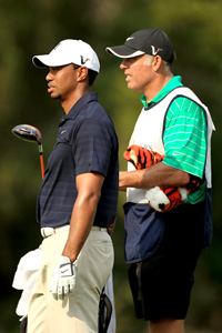 Tiger Woods and Steve Williams