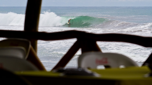 Fisher Heverly is good at two things Carolinians take pride in -- chasing fish (imagine that) and charging barrels. Matt Lusk