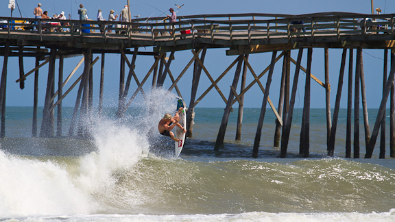 Fisher Heverly airing it out at Avalon Pier, N.C. Matt Lusk