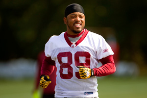 AP Photo/Evan Vucci Santana Moss returns, but the receiver depth chart 