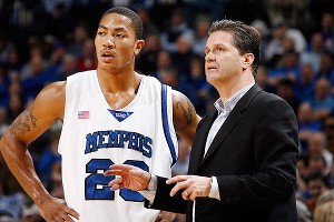 John Calipari and Derrick Rose